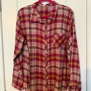 Maurices Multicolor Plaid Shirt